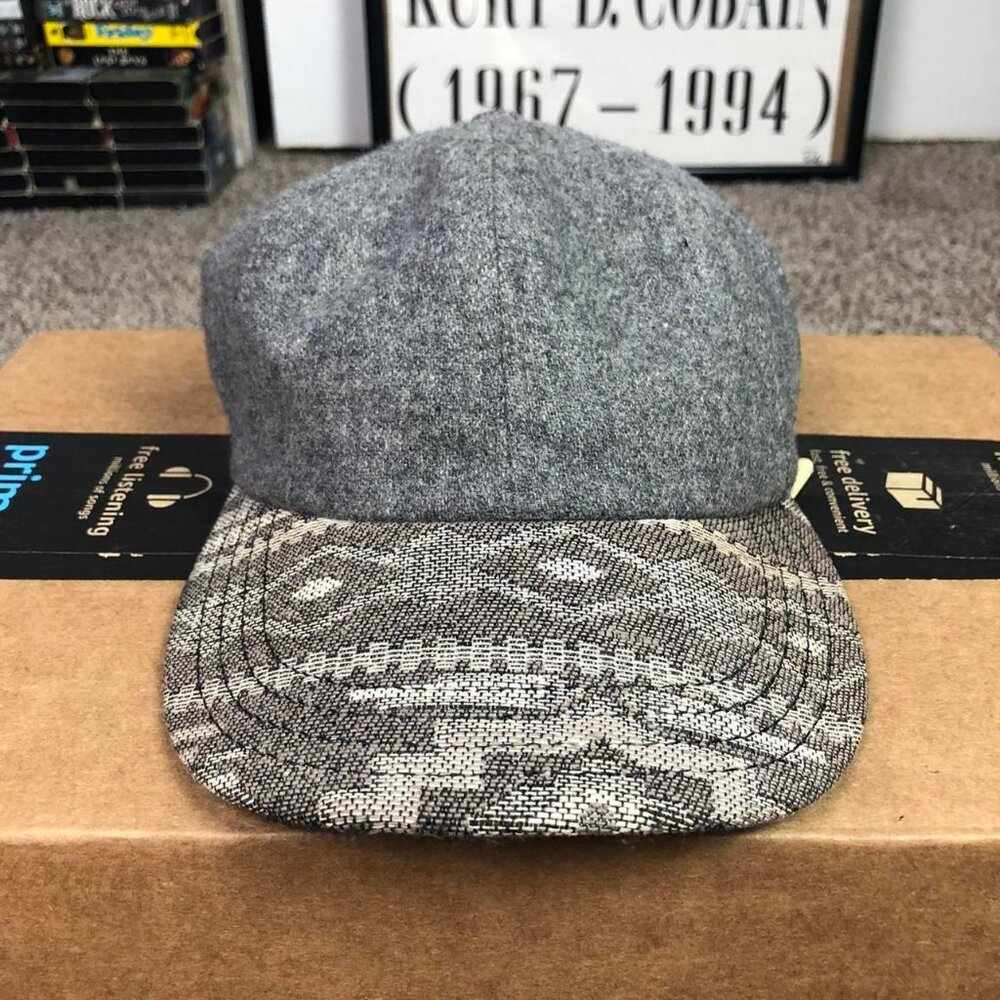 Vintage 90s OD Embroidery Aztec Wool Strapback‎ Hat